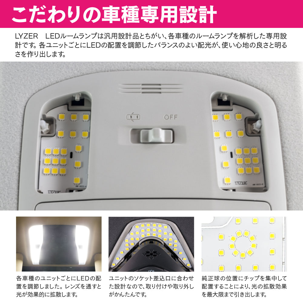 タント/タントカスタム LA650S/LA660S LYZER LEDルームランプセット[NW