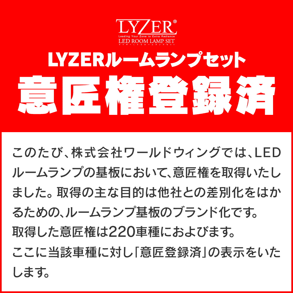 Lyzerオフィシャルショッピングサイト World Wing Light Nw 0017 ステップワゴン スパーダ Rp3 Rp4 H27 4 Lyzer Ledルームランプセット