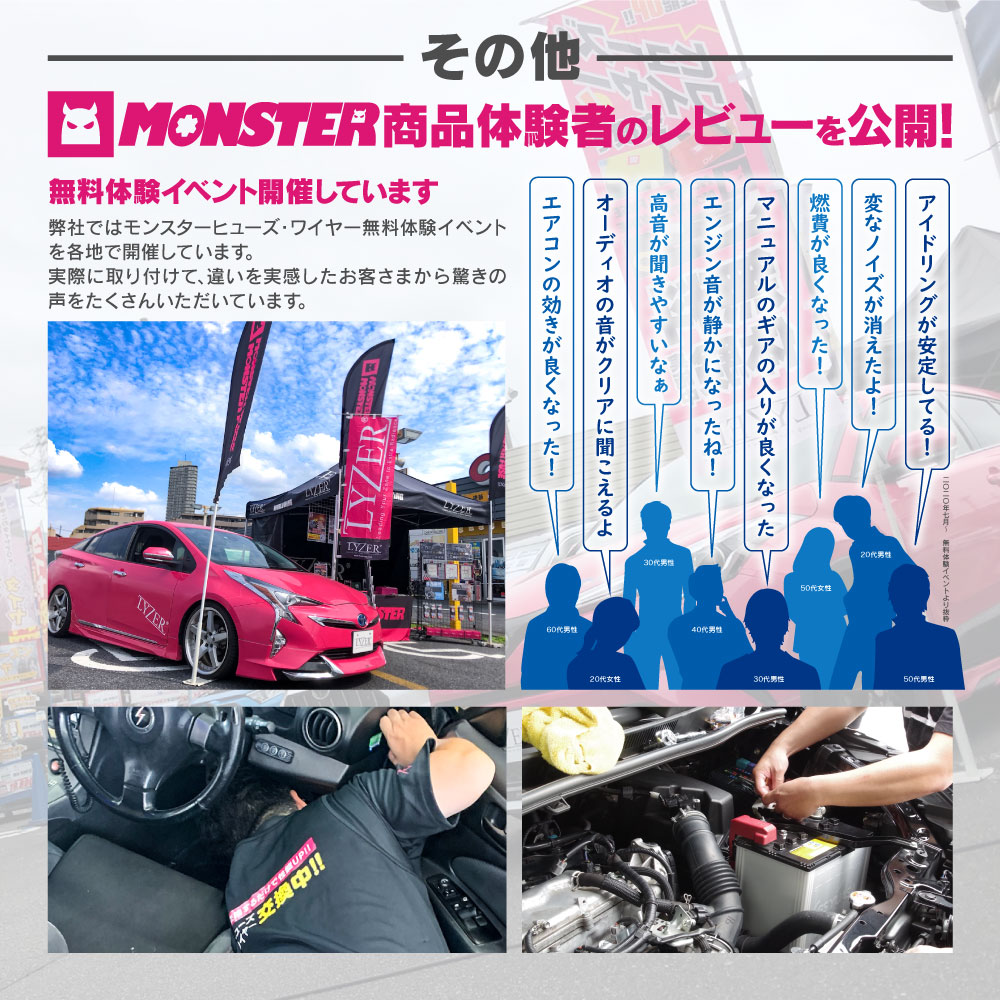 MONSTER FUSE MINIタイプ 単品【アンペア数選択】 LYZER公式ショッピングサイト-WORLD WING LIGHT- MONSTER FUSE ライズ A200A専用 駆動系 MFK-1254 モンスターヒューズ ヒューズ アズーリ